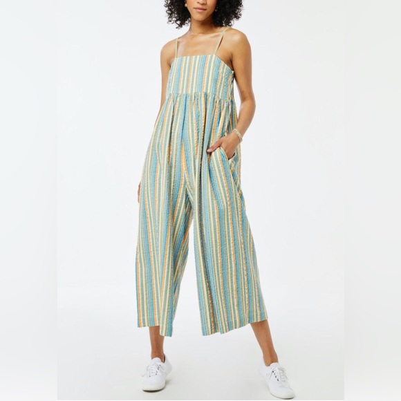 Roller rabbit Devon seersucker wide leg jumpsuit - Picture 4 of 8